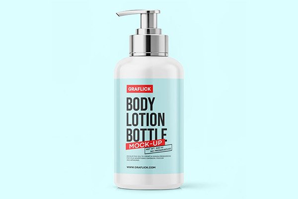 Body Lotion Bottle Mockup