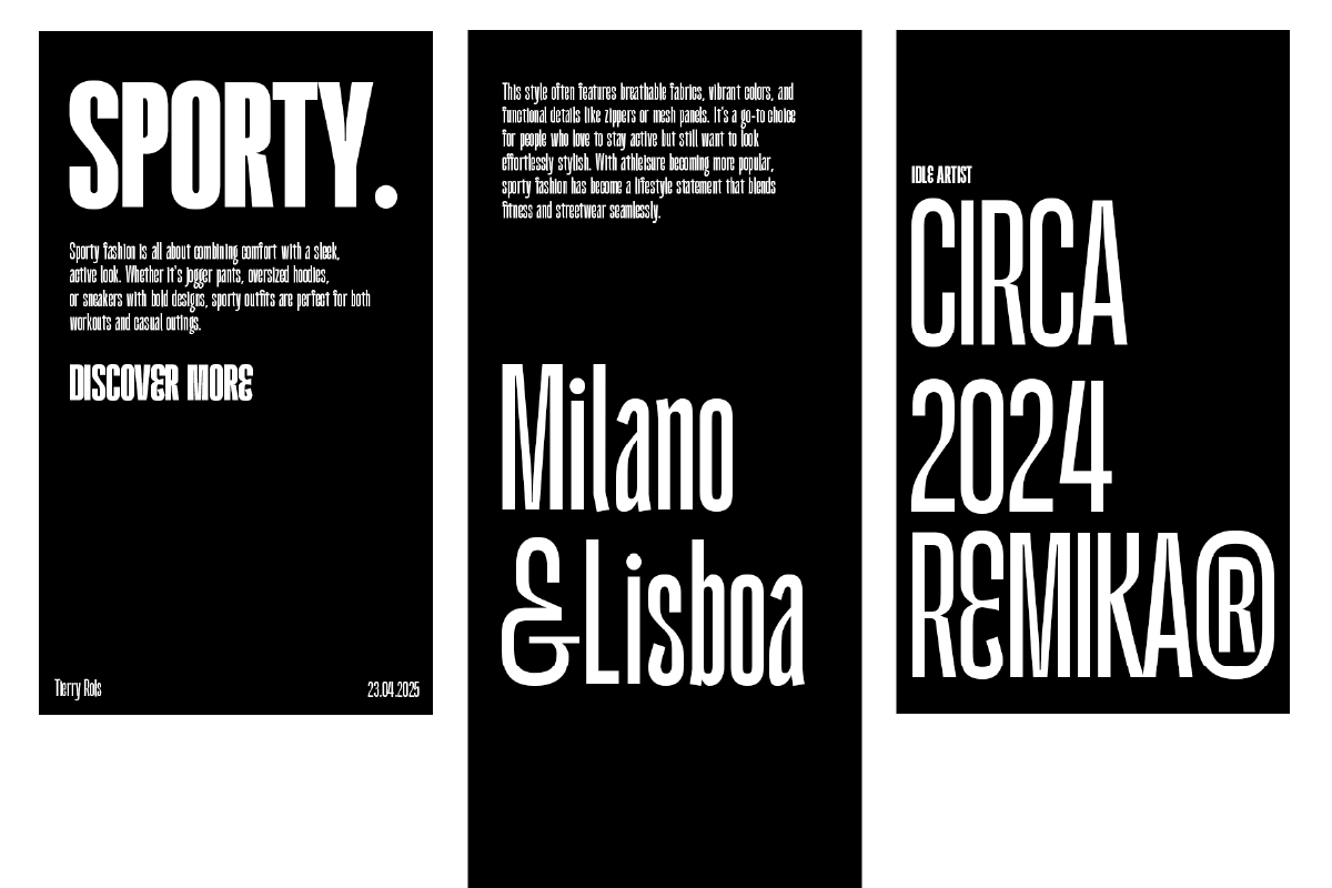 Kimotto Condensed - Sans Serif