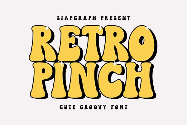 Retro Pinch - Groovy Font