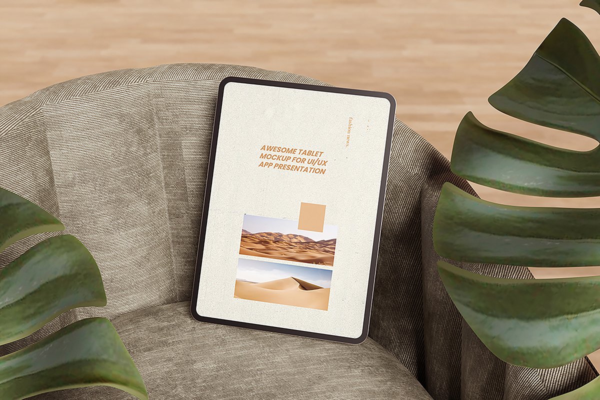iPad Mockup with Tropical Vibe