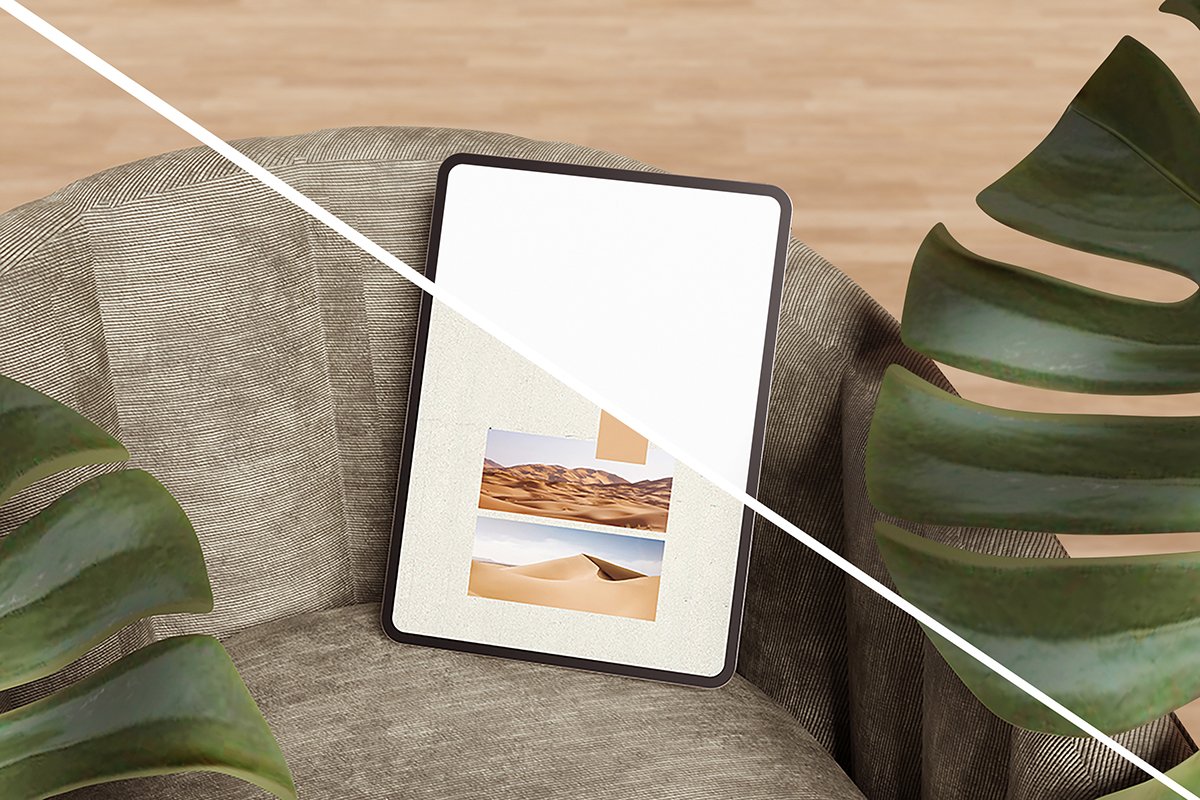 iPad Mockup with Tropical Vibe