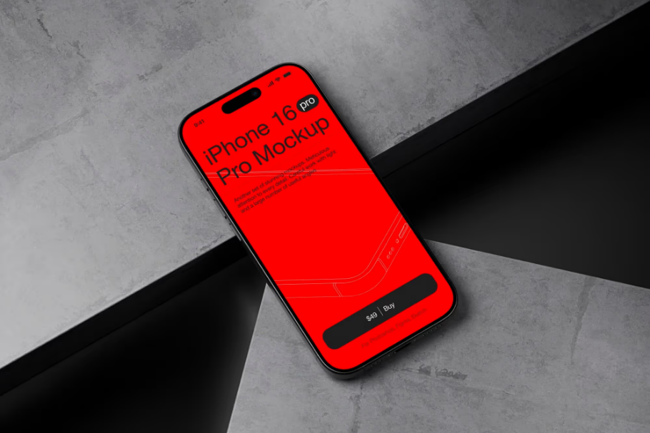 U-Mockups: iPhone 16 Pro, Scene 16