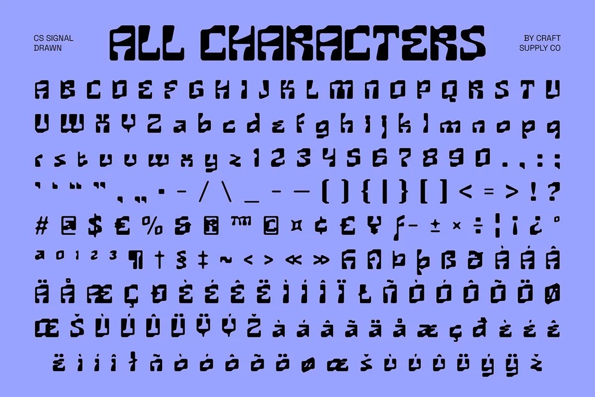 CS Signal Drawn Font